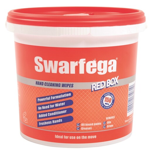 Swarfega Heavy Duty Hand Cleansing Wipes - Tub of 150