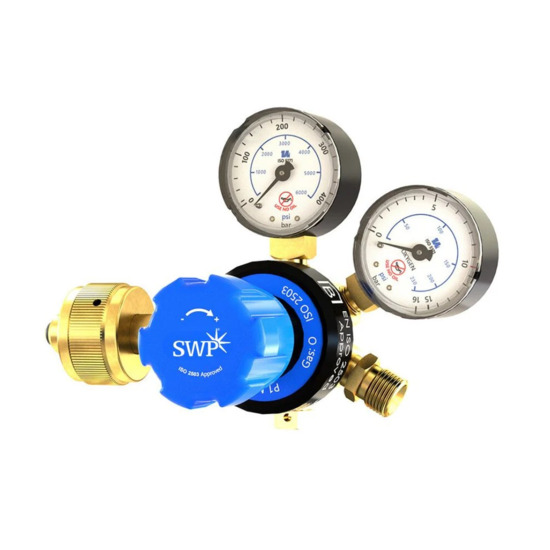 SWP Single Stage Two Gauge Oxygen Side Entry Regulator