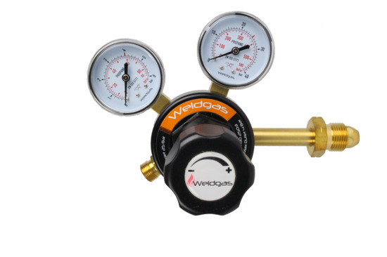 Weldgas Single Stage Two Gauge Propane Side Entry Regulator