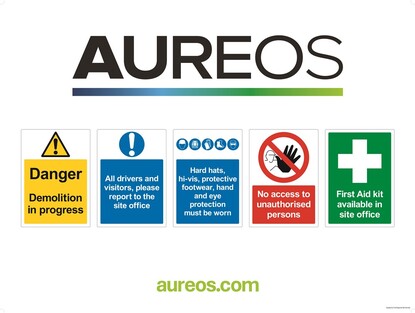 Show details for Aureos Demolition in progress 1200mm X 900mm