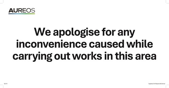 Picture of We Apologise For Any Inconvenience Caused During This Construction Work 600mm X 300mm