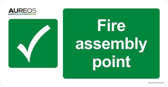 Picture of Fire Assembly Point 600mm X 300mm Photoluminescent