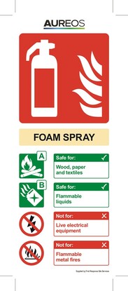 Show details for Fire extinguisher Foam Spray 75mm X 200mm Photoluminescent
