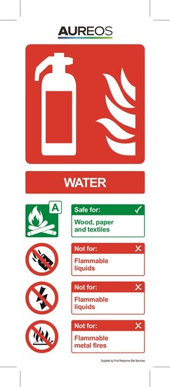 Picture of Fire extinguisher Water 75mm X 200mm Photoluminescent