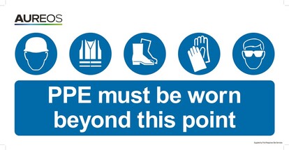 Show details for PPE Must Be Worn Beyond This Point 600mm X 300mm