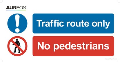 Show details for Traffic route only - No pedestrians 600mm X 300mm