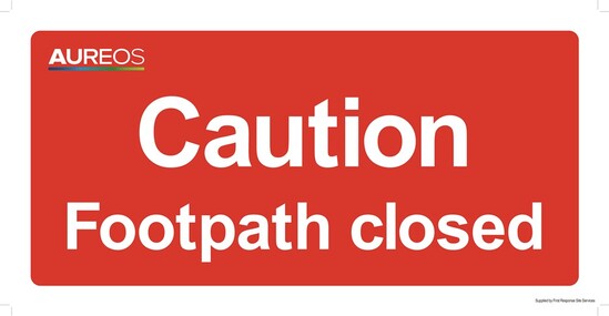 Picture of Caution - Footpath Closed 600mm X 300mm