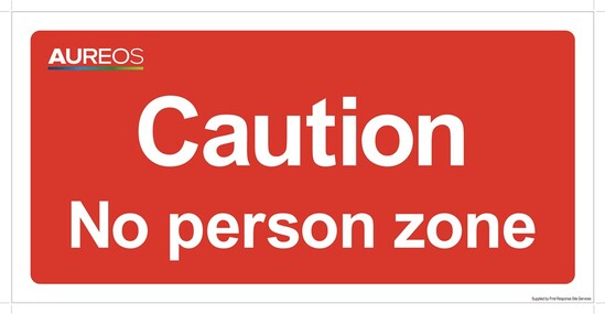 Picture of Caution - No person zone 600mm X 300mm