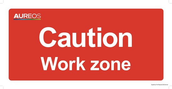 Picture of Caution - Work zone 600mm X 300mm