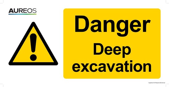 Picture of Danger - Deep Excavation 600mm X 300mm