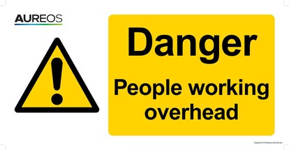 Show details for Danger - People Working Overhead 600mm X 300mm