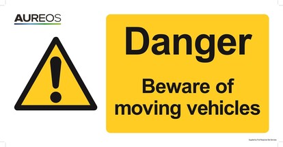 Show details for Danger - Beware Of Moving Vehicles 600mm X 300mm
