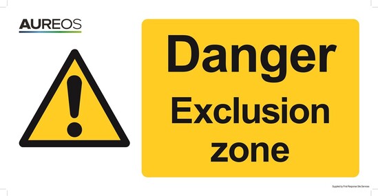 Picture of Danger - Exclusion Zone 600mm X 300mm