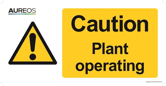 Picture of Caution - Plant Operating 600mm X 300mm