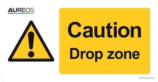Picture of Caution - Drop Zone 600mm X 300mm