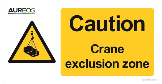 Picture of Caution - Crane Exclusion Zone 600mm X 300mm