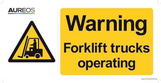 Picture of Warning - Forklift trucks operating 600mm X 300mm