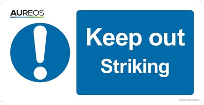 Show details for Keep out - Striking 600mm X 300mm