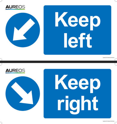 Show details for Keep left-right (Left, Right) Double Sided 600mm X 300mm