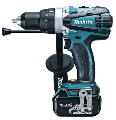18 Volt Cordless Combi Drill - c/w 2 Lithium Batteries - Makita DHP458RTJ